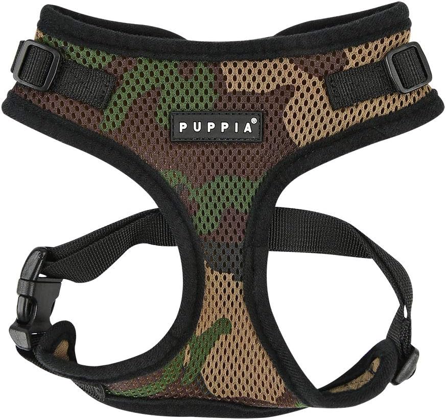 Authentic Puppia RiteFit Harness with Adjustable Neck - Camo / X-Large