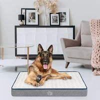 EMPSIGN Reversible Cool and Warm Dog Bed for Crate Pad, Pet Beds with Washable and Removable Cover, Dog Crate Beds Sleeping Mats, Beds for Dogs Crate for Large Medium Small Dogs, Grey