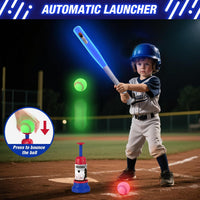 HYES 3-in-1 Baseball Set for kids Auto Pitching Machine – Fun for Kids & Family - Blue+black - image 3