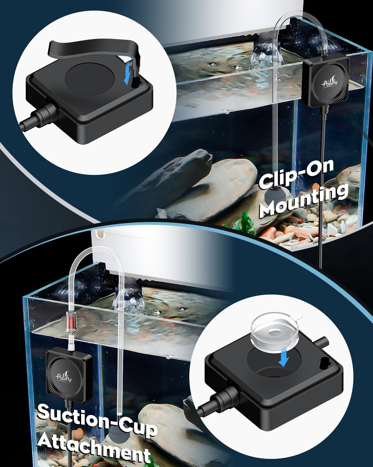 Pawfly Nano Silent Aquarium Air Pump - Air Pump Set - image 3