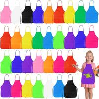 PLULON kids painting aprons in 12 bright colors with ties - view 6