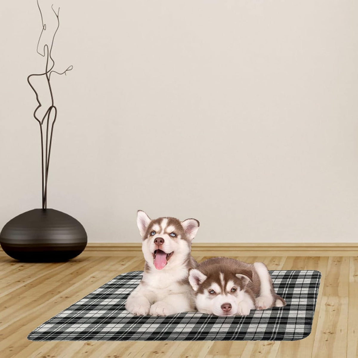 Dog Grass Pad with Washable Pee Pads for Puppy Potty Tray - Blak & Grey / 36" x 41" (2 Pack) - image 2