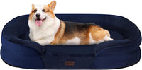 Orthopedic Waterproof Medium Dog Bed Sofa, Gel Memory Foam, 36" – Essentials for Dogs - Navy Blue / Medium(36 x 25.5 x 6 inch)
