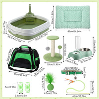 Eccliy 10 Pcs Kitten Starter Kit for Indoor - Classic / Medium / Green - image 2