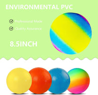 YNHFIFI 8.5 inch rainbow playground ball for kickball, dodgeball and four square - view 12