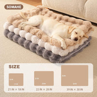 SOMAHE Soft Faux Fur Cat Blanket, Washable - 39"L x 31"W Inches / Latte Coffee - image 4