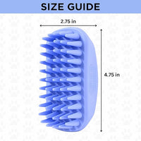 Bath Brush for Pet Grooming & Massage - Rubber Scrubbing Brush for Showers, Ideal for Long & Short Haired Dogs and Cats, Essential Puppy Accessory, Long Pins [We Love Doodles]