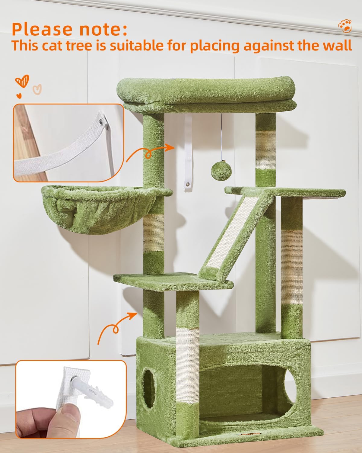 Taoqimiao Cat Tree, Suitable for Kittens - Green / 38.5 Inches - image 4