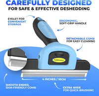 DakPets Stainless Steel Deshedding and Dematting Tool - Blue - image 3