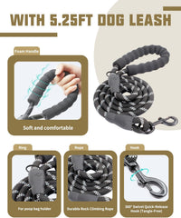 AUROTH Dog Harness for Large Dogs No Pull Tactical Harness and Leash - Desert Camo / L(Neck:19.7"-25.6",Chest:26"-33.9") - image 3