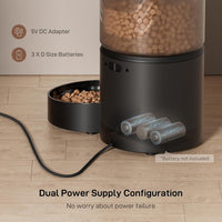 IMIPAW PET Automatic Cat Feeder: 3L Auto Food Dispenser with Timed - Black - image 3