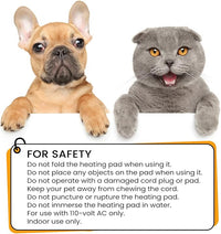 pettycare Pet Heating Pad for Dog Cat, Electric Heating with Steel-Wrapped Cord, 25-level Timer & 11-level Temperature Indoor Warming Pads Easy Clean for Puppy Cat Dog XL 28x18inch