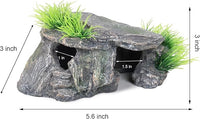 Premium Small Fish Tank Decorations, Reptile Tank Accessories, Turtle Tank Accessories, Natural Reptile Hide for Bearded Dragon, Professional Turtle Basking Platform (Small)