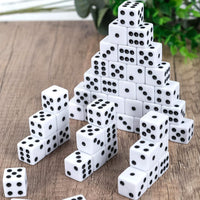 50 Pack 16MM White Dice, Six Sided Standard Opaque - 50 - image 2