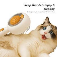 Steam Pet Grooming Brush for Dogs & Cats – Self-Cleaning De-Shedding & Hair Removal Comb with Water Spray, Anti-Static & Massage Tool for Long & Short Hair by Vivid Creations