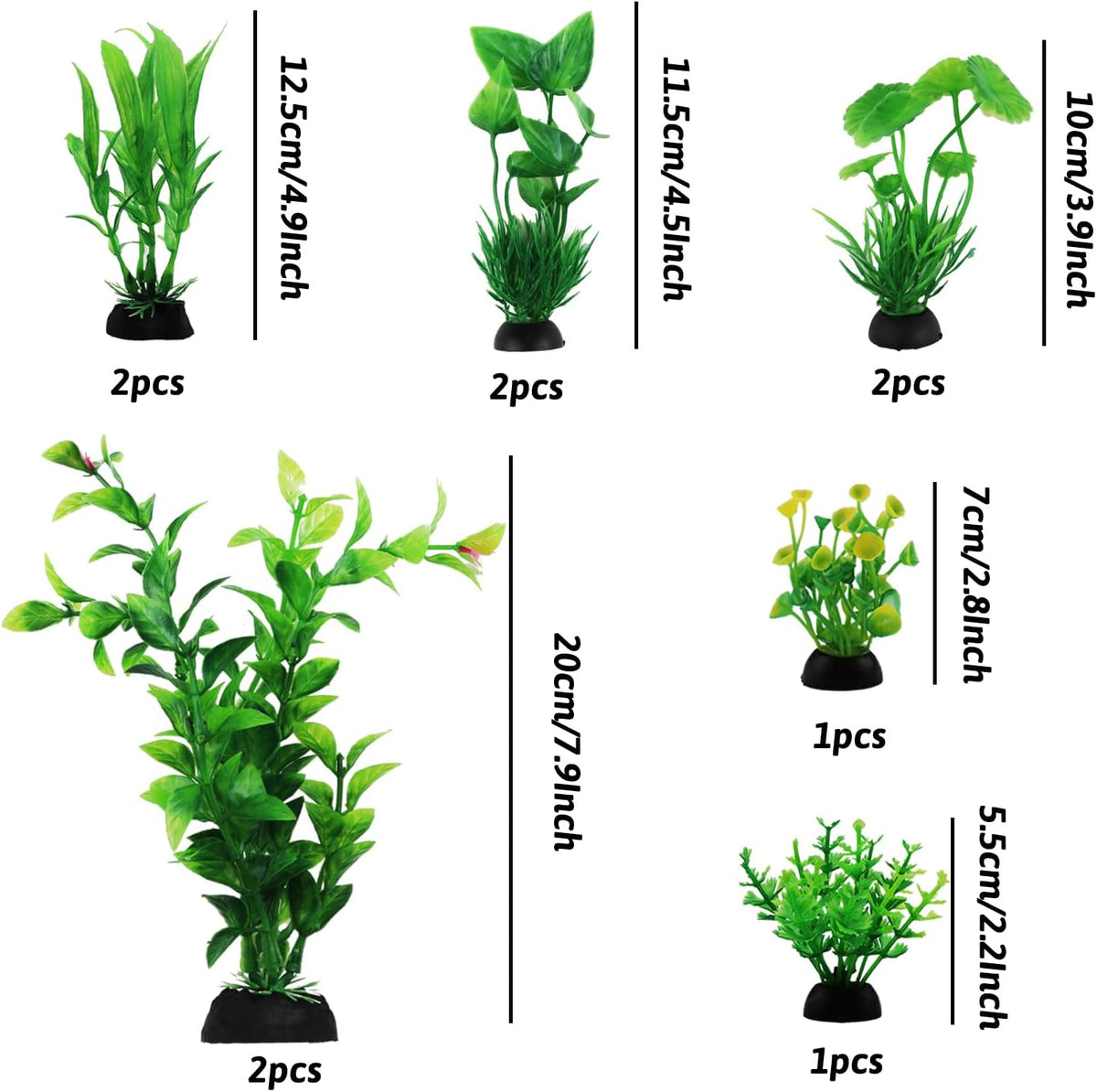 QUOZUO Fish Tank Accessories Aquarium Decorations Green Plants - image 3