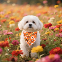 Dog Bandanas 1PC Washable Cotton Triangle Dog Scarfs for Small Medium - Large / Bee Daisy - image 3