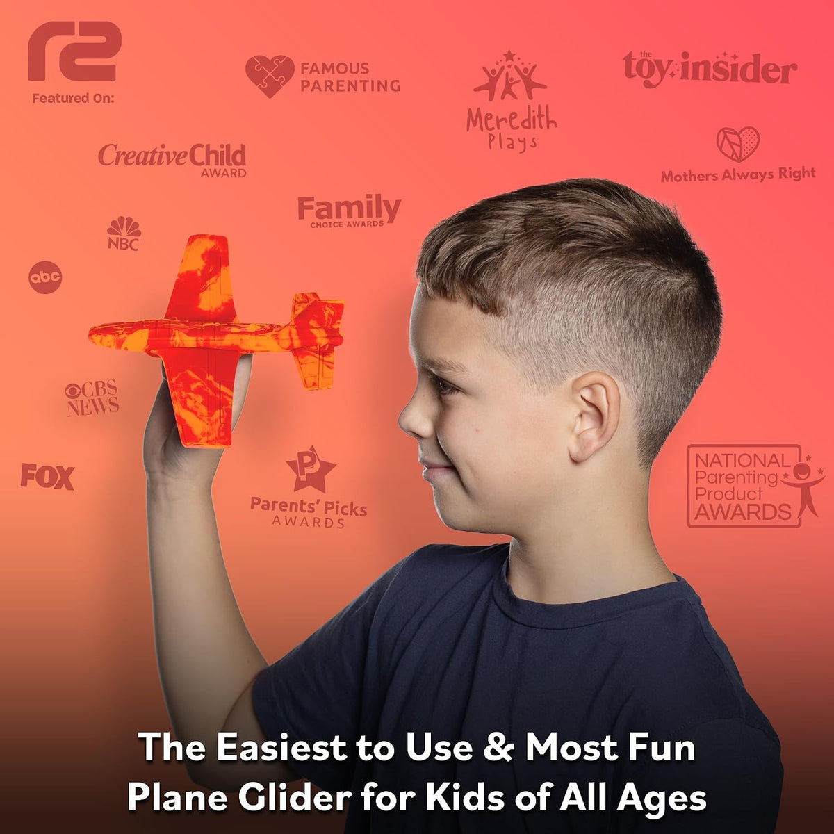 Foam Airplanes - Stocking Stuffers for Kids All Ages 4 5 6 7 8 9 10 Year Old - Best Toy Gift - Boy - Red - image 2