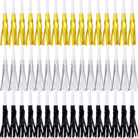 LCPQMZGH 48 silver glitter metallic fringed noise makers party horns