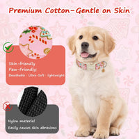 Medium Dog Collars for Male Dogs - Gingerbread on Blush / M - image 4
