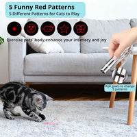 Cat Toy, USB Rechargeable, 3 Light Modes, 5 Fun Patterns, Indoor – Essentials for Cats - 1 pcs red light - image 4