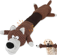 Squeaky Dog Toys with Crinkle Paper, Tough Puppy Toys and Plush Dog Chew Toy, Interactive Tug of War Dog Toy for Small, Medium and Large Breed Dogs