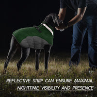 Dog Cold Weather Coats Reflective Dog Warm Jacket with Harness – Essentials for Dogs - Green / L(chest:24in) - image 4