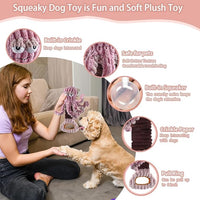 Squeaky Dog Toys, Octopus Dog Toy Interactive Tug of War Puppy Toy to Keep Them Busy(Purple)