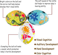 Tayerop set of 3 plush replacement balls for MamaRoo swing with crinkle, rattle and mirror balls - view 23
