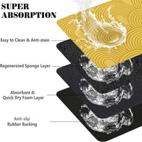 Dog Food Mats for Floors Absorbent, Pet Cat Food Mat - M(16"×24") / 01-Yellow - image 3