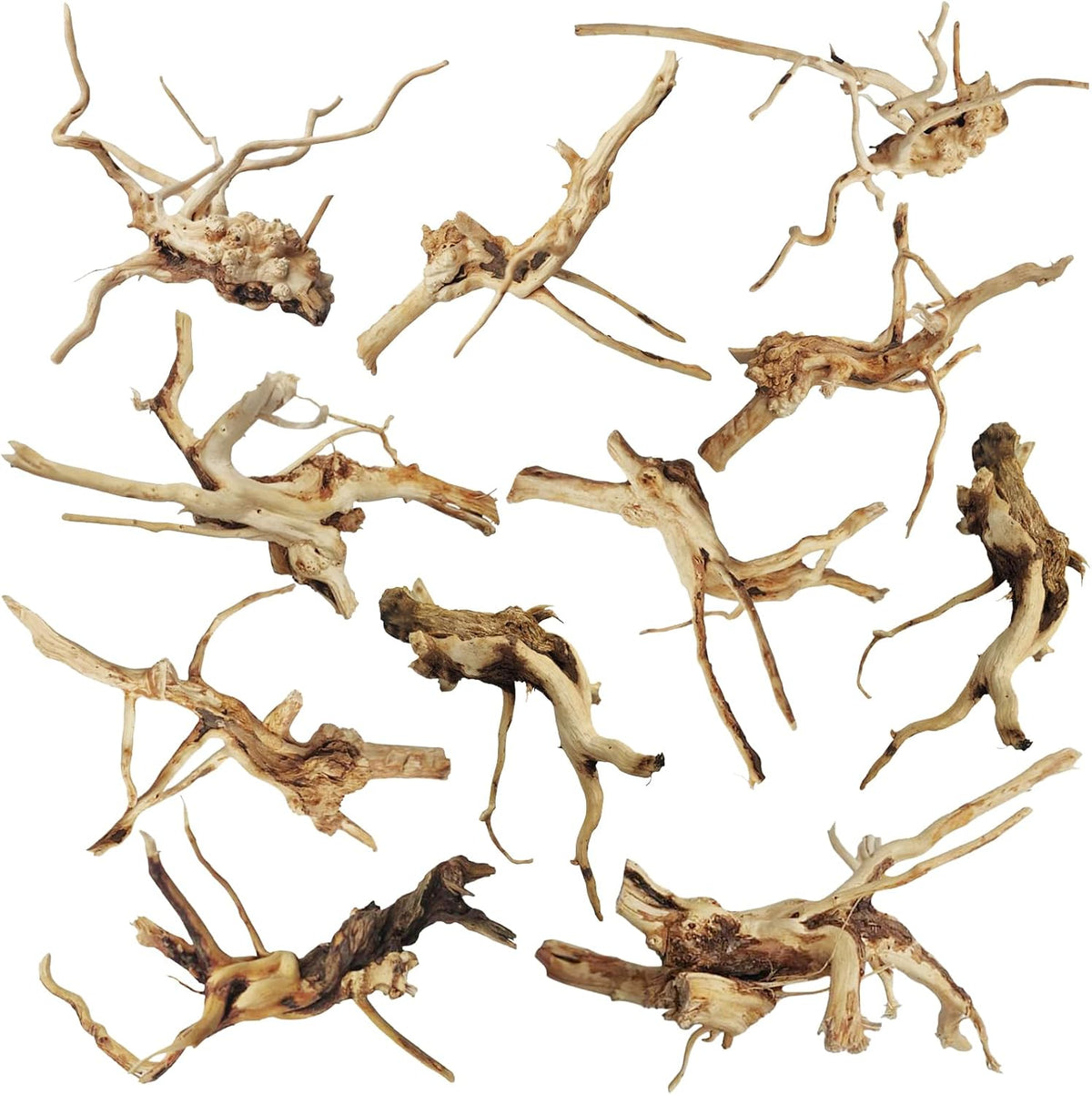 Aquarium Driftwood Reptile Branches Wood Natural Spiderwood Driftwood - 11 Pcs