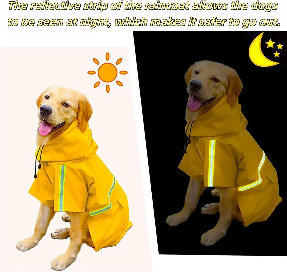Reflective Strip Dog Raincoat, Ultra - XL - image 2