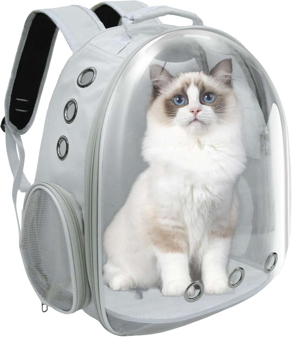 Cat Backpack, Airline Approved Bubble Carrying Bag for Small Medium Dogs Cats, Space Capsule Pet - Grey