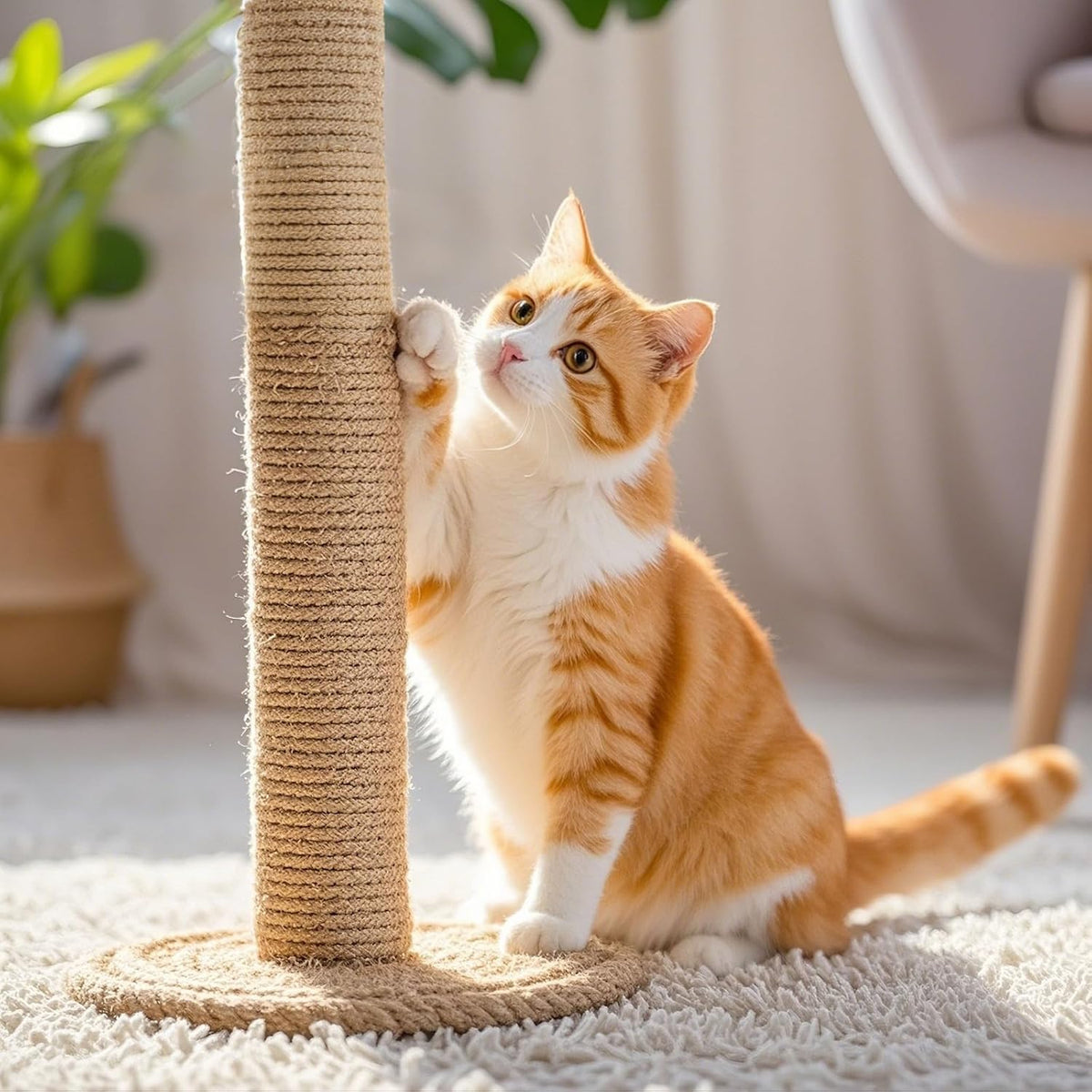 PowerKing Natural Sisal Replacement Scratching Post - 15.7''+15.7''+7.87''+7.87'' (2.67''Thick) / Beige - image 2