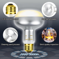 REPTI ZOO 2 Pack Heat Lamp 100W - Natural Basking Light Bulb 150W - image 3