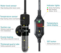 USB 10W Mini Submersible Aquarium Heater Adjustable Fish Tank Heater – Essentials for Fish - 25 Watts - image 4
