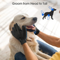 Pet Hair Removal Glove with 255 Silicone Tips for Dogs & Cats - Blue - image 4