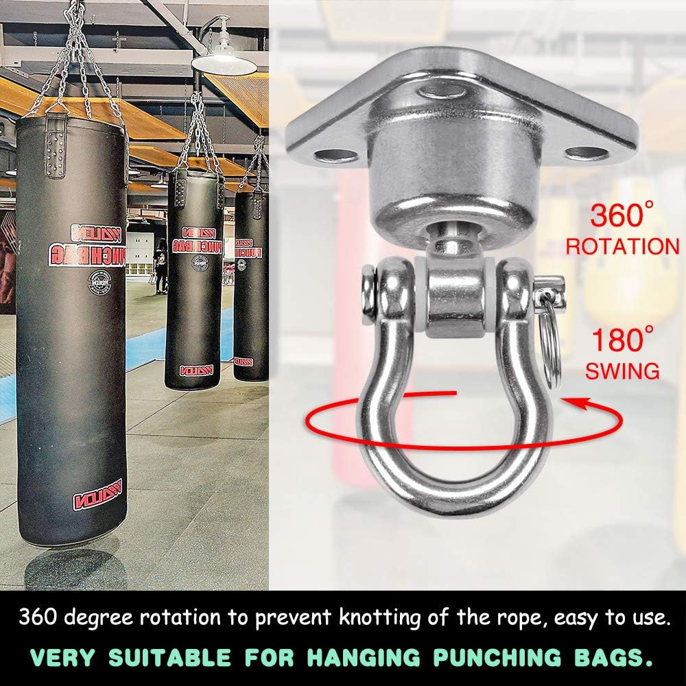 9M stainless steel swing hanger with 360 degree thrust bearing swivel hook, 1500 lb rated - view 3