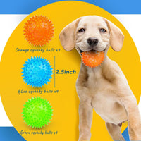 PUPTILY 2 Different Functions Interactive Ball for Dogs 2.5” Squeaky - 12 dog balls - image 2