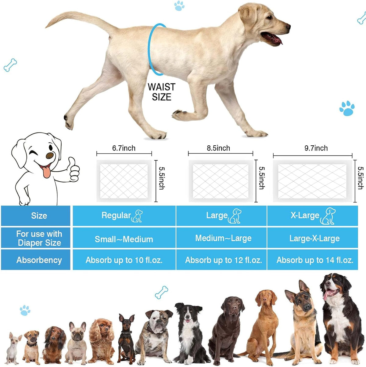 Dog Diaper Liners for Dog Diapers Male and Female 100ct Super - Regular (150 Count) - image 2