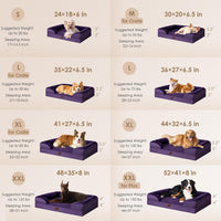 EHEYCIGA Orthopedic Dog Beds Large Sized Dog - Purple / 30.0"l X 20.0"w X 6.5"th - image 2