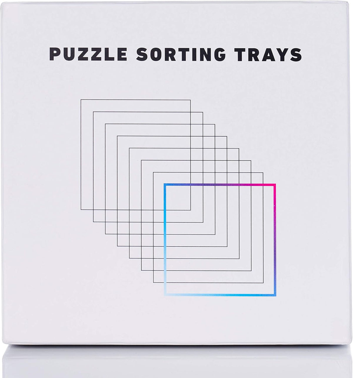 Tidyboss 8 Puzzle Sorting Trays with Lid 8" x 8" - White / 8"x8" - image 2
