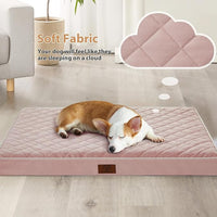 WNPETHOME Orthopedic XXL Dog Beds Large Sized Dog, Waterproof Extra Large Dogs Bed with Removable Washable Cover, Multi-Needle Quilting Dogs Crate Bed