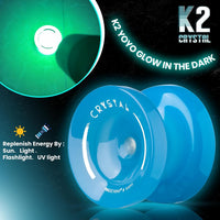 MAGICYOYO K2 Yoyo Professional Glow in The Dark - Glow Blue - image 3
