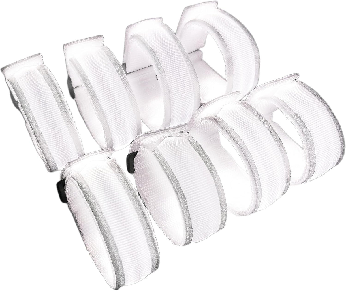 KIRALUMI 8 Pack LED Light Up Bracelets, 3 Modes - White - 8 PCS