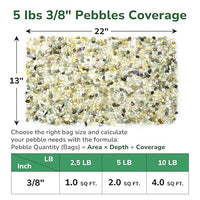 GreatBuddy 5-lb Decorative Rocks for Indoor Plants, 3/8" Jade Pebbles for Planters, Gravel for Succulent, Vases, Bamboo, Garden Landscaping, Crafts, Aquariums, Natural Polished