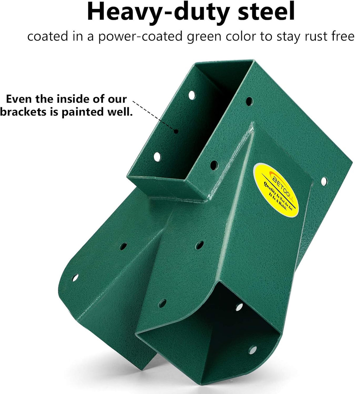 BETOOLL A-Frame 2 Brackets Swing Set Bracket with Mounting Hardware – Fun for Kids & Family - Middle Bracket(Green) - image 4
