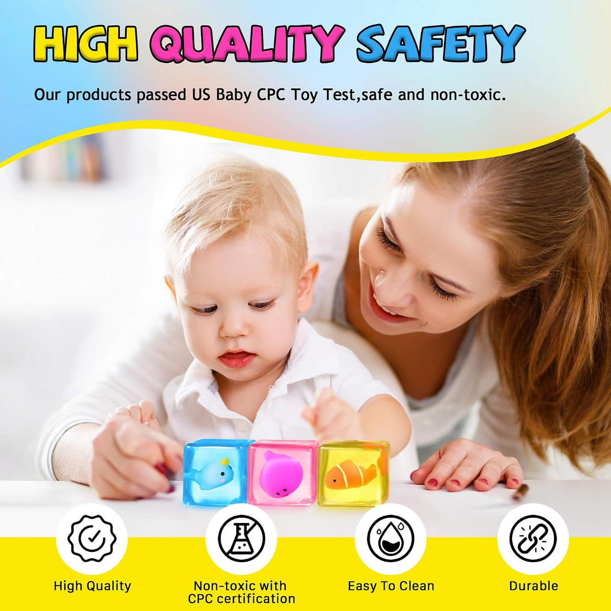 Squishy Fidget Toys Stress Cube - 3pcsstresscube - image 3