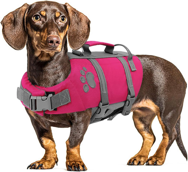 Small Dog Life Jacket, Ripstop Safety Dog Life Vest for Swimming – Essentials for Dogs - Small / Fuchsia Pink