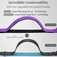 Hands Free Dog Leash with Zipper Pouch - Purple / Large - image 3